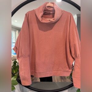 Women’s Cowl Neck Sweater in Dusty Rose
